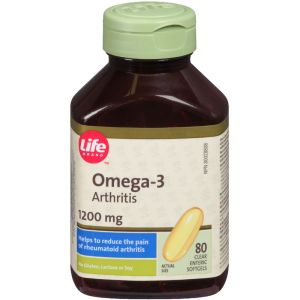 Life Brand Omega-3 Arthritis 1200mg 80 Capsules