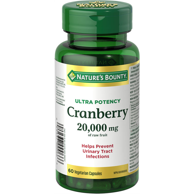 NATURES BOUNTY Ultra Potency Cranberry 20,000 mg 60 Count