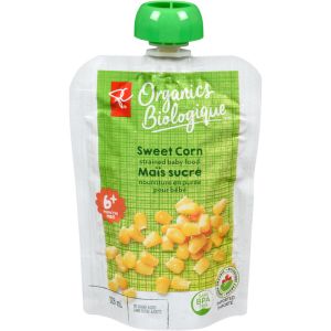 PC Organics Strained Baby Food Creamed Sweet Corn 128 mL