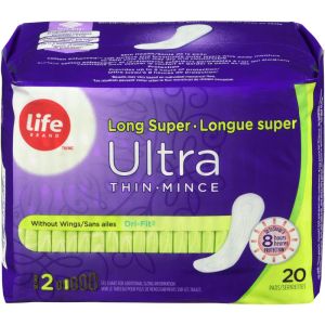 Life Brand Maxi Pad Ultra Thin Long 20 Pads