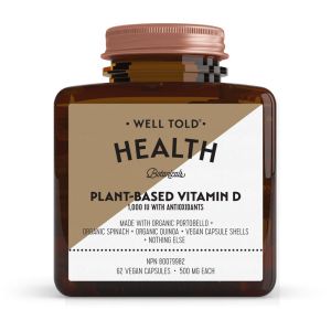 Well Told Health Plant Based Vitamin D - 1,000 IU With Antioxidants