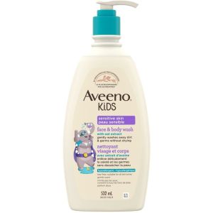 Aveeno Kids Face & Body Wash for Sensitive Skin 532 mL