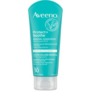 Aveeno Protect + Soothe Sensitive Skin Mineral Sunscreen SPF 30 88mL