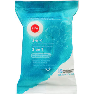 Life Brand 3in1 Facial Cleansing Wipes with Cucumber Extract 15 PCS