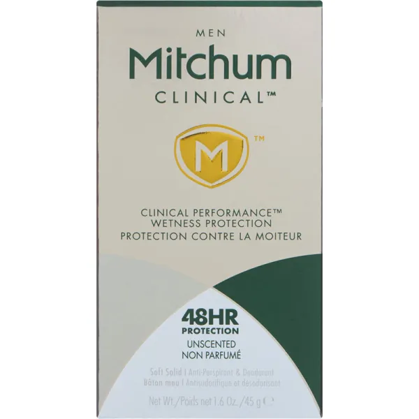 MITCHUM Men Clinical Oxygen Antiperspirant & Deodorant Soft Solid Unscented 45g