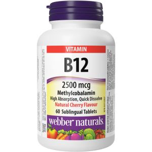 Vitamin B12 Methylcobalamin 2500 mcg - One-per-day, Sublingual Tablet