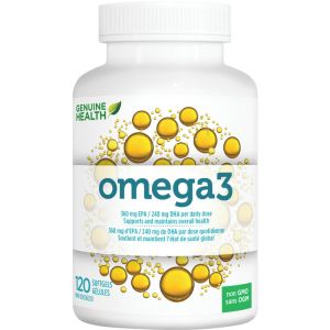 Genuine Health Omega3+ Fish Oil Supplement 120 Capsules