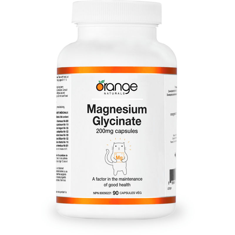 Orange Naturals Magnesium Glycinate 200mg 90 Capsules