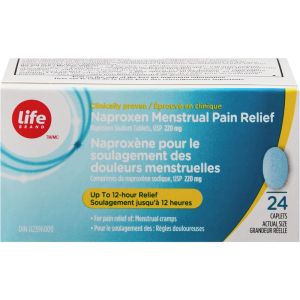 Life Brand Naproxen Menstrual Pain Relief 220mg 24 TAB