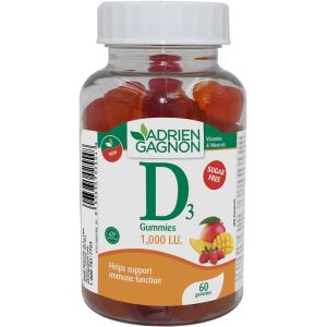 Adrien Gagnon Vitamin D3 1000 IU Gum Sugar Free 60 TAB