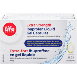 Life Brand Extra Strength Ibuprofen Liquid Gel Capsules 80 Count