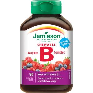 Jamieson Chewable B Complex Berry Bliss Tablets 90 Count