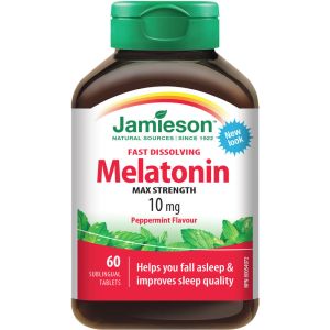 Jamieson Melatonin Fast Dissolving Peppermint Tablets 60 Count
