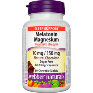 Webber Melatonin Magnesium 10 mg/150 mg Maximum Strength 60 TAB