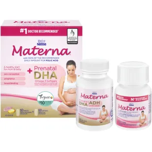 Materna DHA Prenatal Supplement Combo-Pack - 60 Tablets 60 Softgels 120 Count