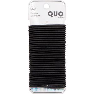 Quo Beauty Shiny Elastics Black 32 Pack
