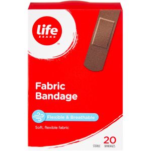 Life Brand Fabric Bandages Dark 20ct