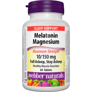 Webber Melatonin Magnesium 10/150 mg Maximum Strength 60 TAB
