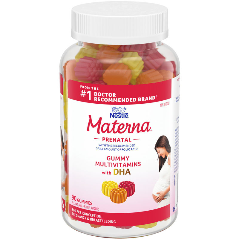 Nestle MATERNA Prenatal Multivitamin Gummies with DHA 90 ea