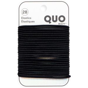 Quo Beauty 28pk Thin Elastics - Black