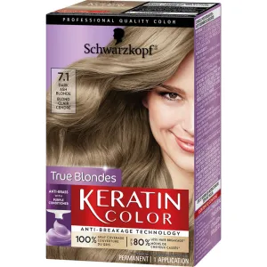 Keratin Color 7.1 Dark Ash Blonde Hair Dye