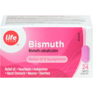 Life Brand Bismuth Subsalicylate Caplets 24 Capsules