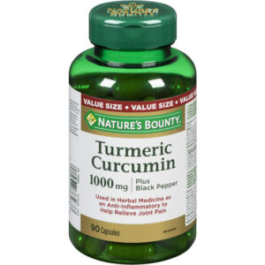 Natures Bounty Turmeric Curcumin Plus Black Pepper Pills, Herbal Health Supplement