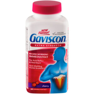 Gaviscon Extra Strength Chewable Foamtabs Cherry 60 ea