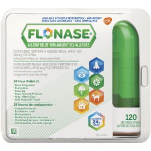 Flonase Allergy Nasal Spray, 24-Hour Relief, Non-Drowsy, 120 Sprays