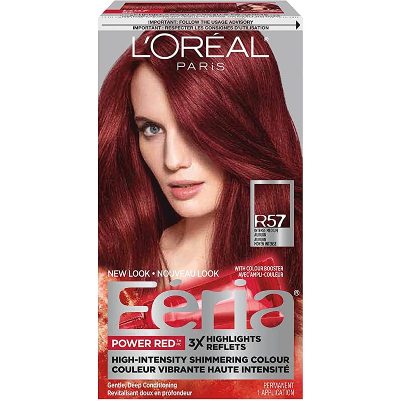 L'Oreal Paris Feria Power Red Color: R57 Intense Medium Auburn