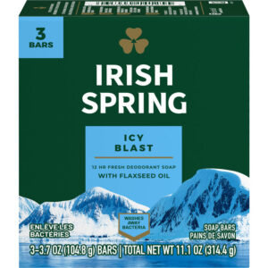 Irish Spring Icy Blast Deodorant Bar Soap, 3 Pack - 314.40 g