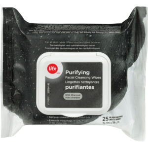 Life Brand Purifying Facial Cleansing Wipes with Charcoal 25 PCS
