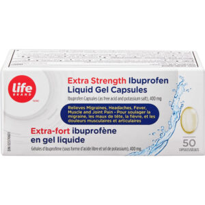 Life Brand Extra Strength Ibuprofen Liquid Gel Capsules 50 Count