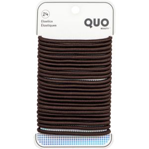 Quo Beauty 24pk Thick Elastics Brown