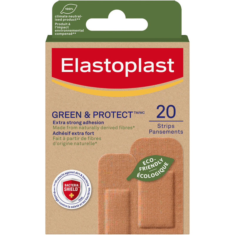 Elastoplast Green & Protect Strips 20s 20 Pieces