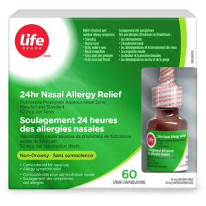 Life Brand 24Hr Nasal Allergy Relief 60 ea FLUTICASONE ALLERGY NASAL SPRAY 50MCG 60 SPRAYS