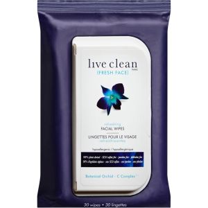 Live Clean Fresh Face Refreshing Facial Wipes 30 Count