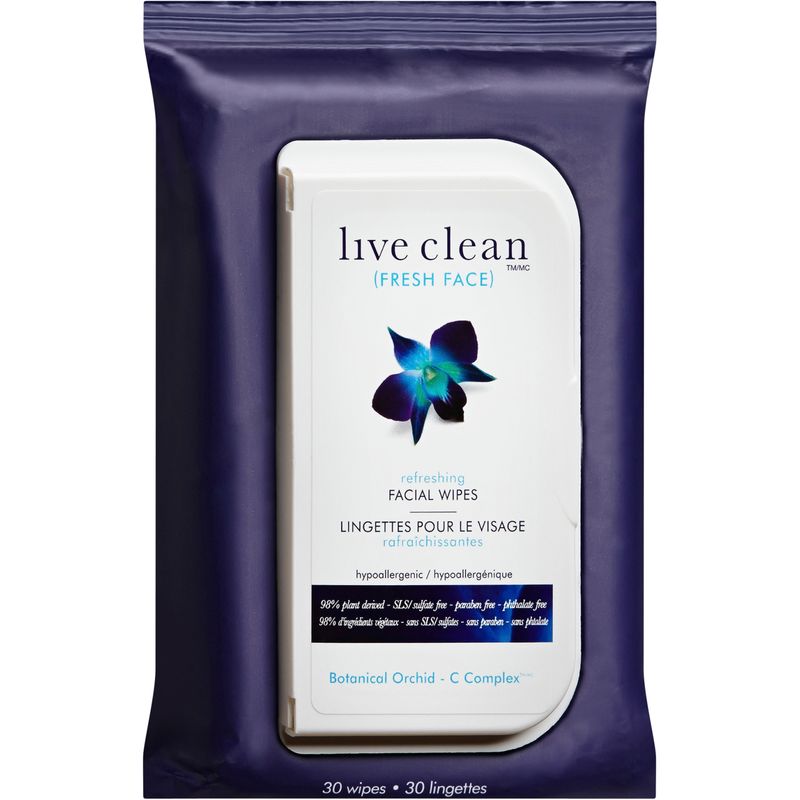 Live Clean Fresh Face Refreshing Facial Wipes 30 Count