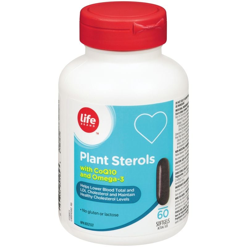 Life Brand Plant Sterols with CoQ10 and Omega-3 60 Capsules