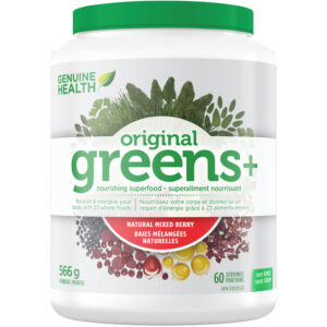 Genuine Health Greens+ Original, Mixed Berry, Superfood Powder, Non GMO 283 g