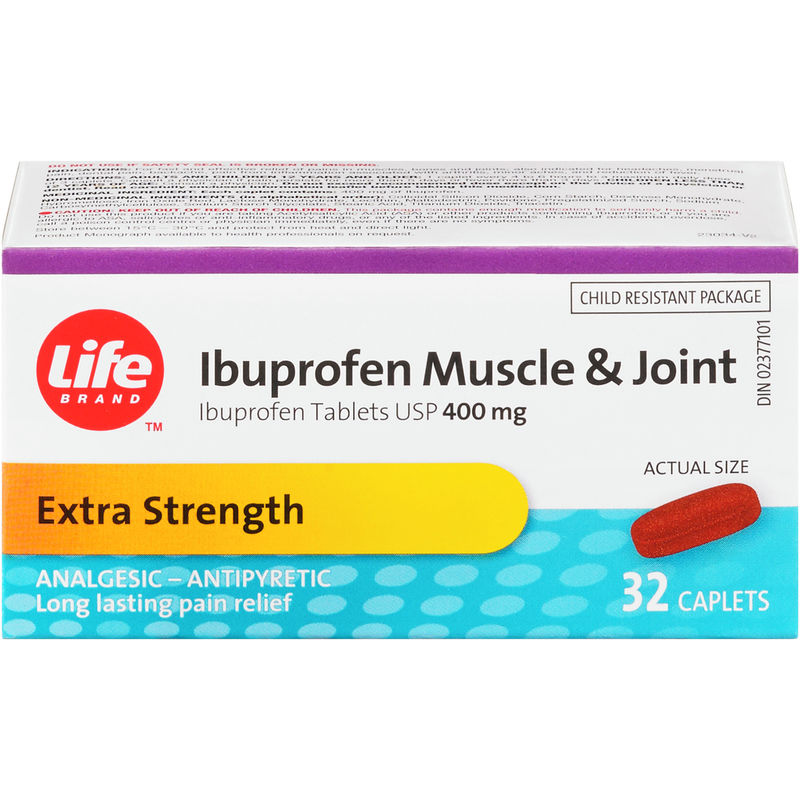 Life Brand Ibuprofen Muscle and Joint - Ibuprofen Tablets USP 400 mg 32 Count