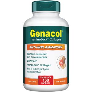 Genacol Anti-Inflammatory with AminoLock Collagen, Turmeric Curcumin and BioPerine 150 Capsules