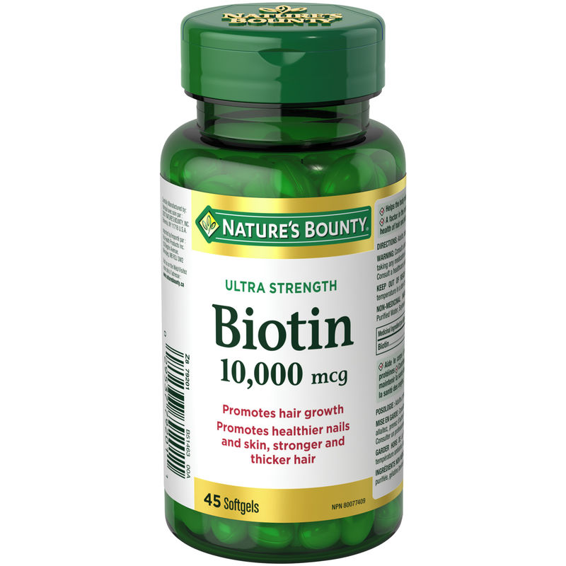 Natures Bounty Biotin Supplement, 10000mcg 45 Count