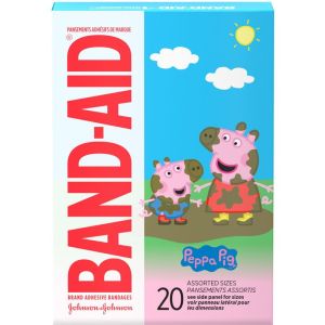 Band-Aid Adhesive Bandages for Kids, Peppa Pig 20 Count