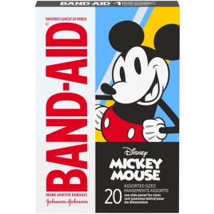 Disney Mickey Mouse Band-Aid Adhesive Bandages for Kids 20 Count