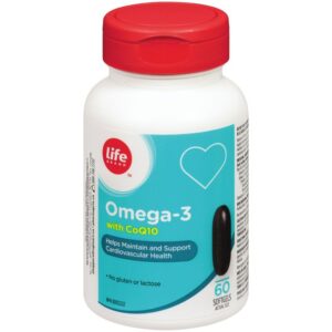 Life Brand Omega-3 with CoQ10 60 Capsules