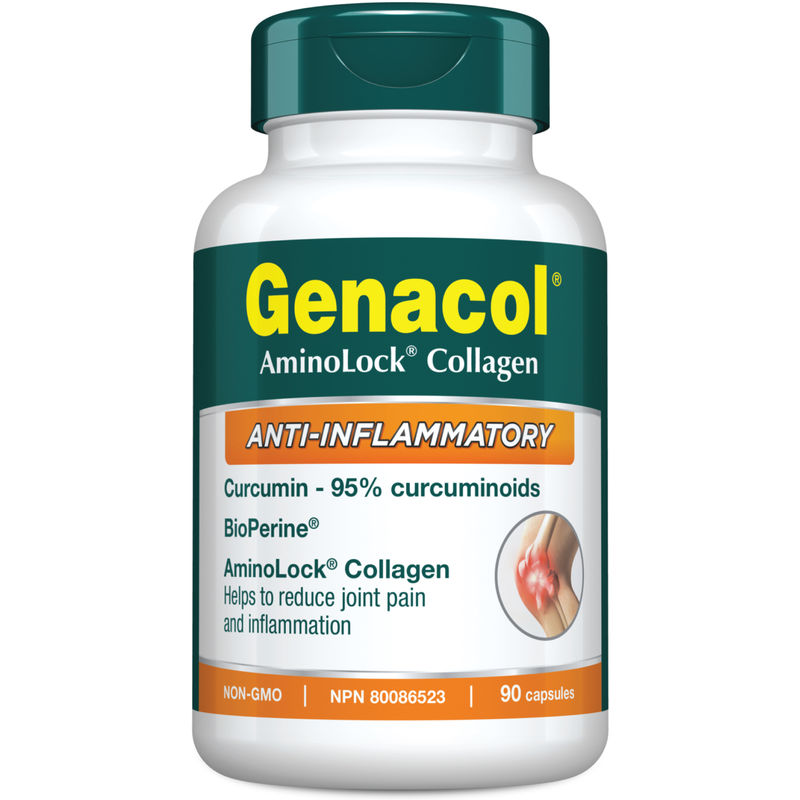 Genacol Anti-Inflammatory with AminoLock Collagen, Turmeric Curcumin and BioPerine 90 Capsules