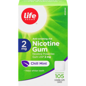 Life Brand LB Nicotine Gum 2mg Mint Chill 105 ea