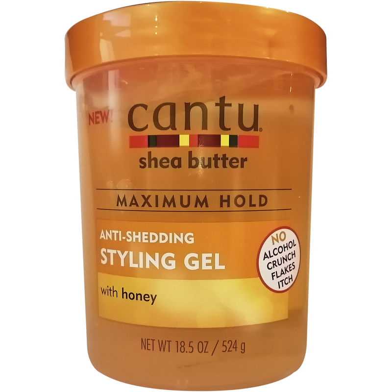 Cantu Max Hold Anti-Shedding Gel 524 g - Infused With Honey for Maximum Hold