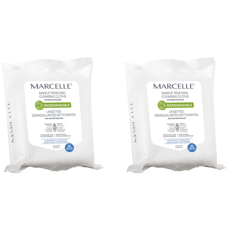 Marcelle Biodegradable Ultra-Gentle Makeup Removing Cleansing Cloths